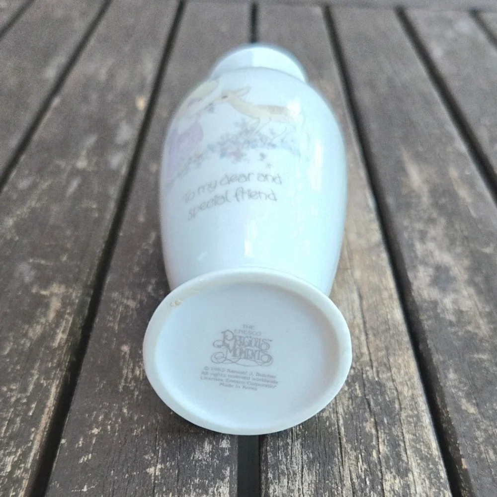 Vintage 1985 Precious Moments Bud Vase To My Dear and Special Friend Enesco Box